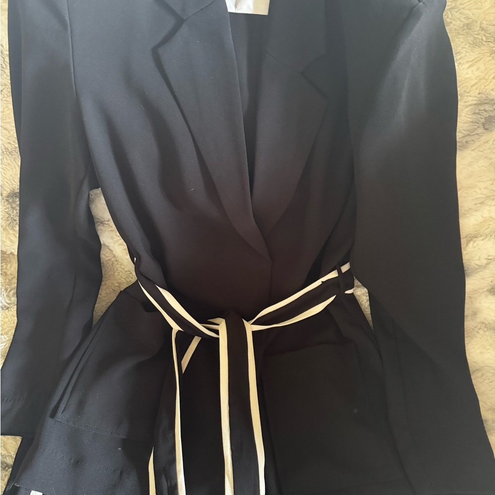 NWOT Jason Wu belted blazer black crepe size S- there are matching pants as well